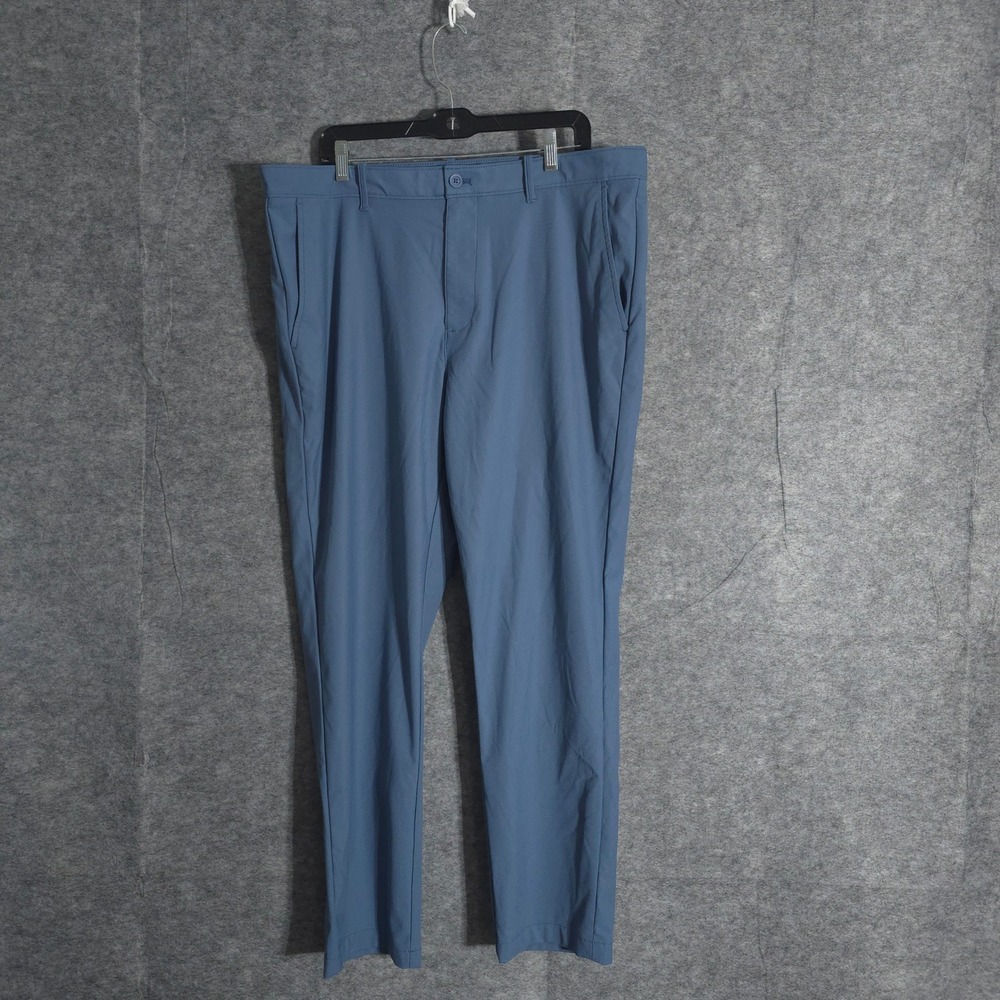 Penguin by Munsingwear Golf Pants Mens 38 x 30 Blue Flat Front 5 Pockets Solid